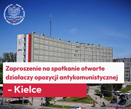 Zaproszenie na spotkanie otwarte środowisk opozycji antykomunistycznej - Kielce